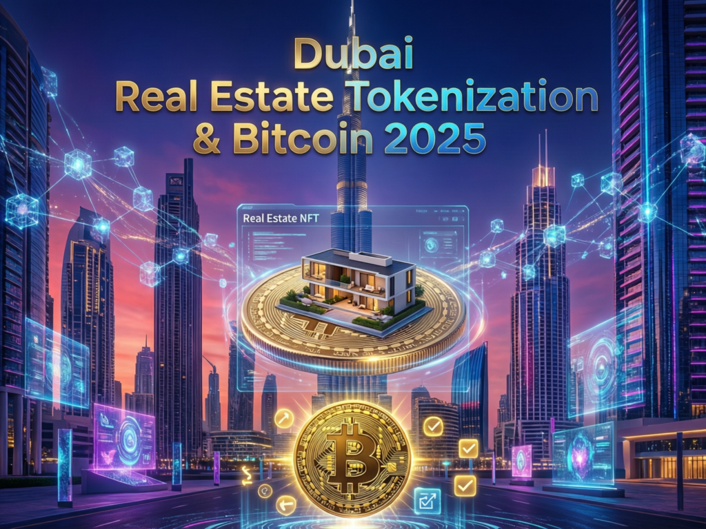 Bitcoin vs Real Estate 2025: Where Smart Money Flows 3 : Tokenized real estate in Dubai using Bitcoin and digital assets in 2025