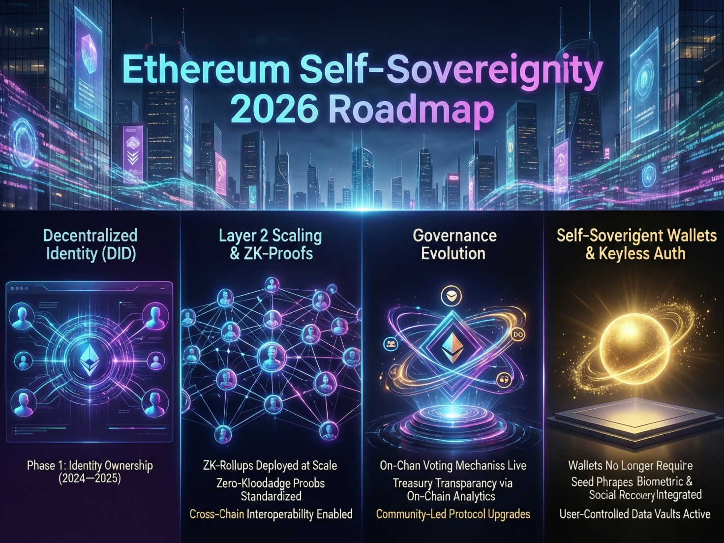 Diagram outlining the Ethereum self-sovereignty 2026 roadmap