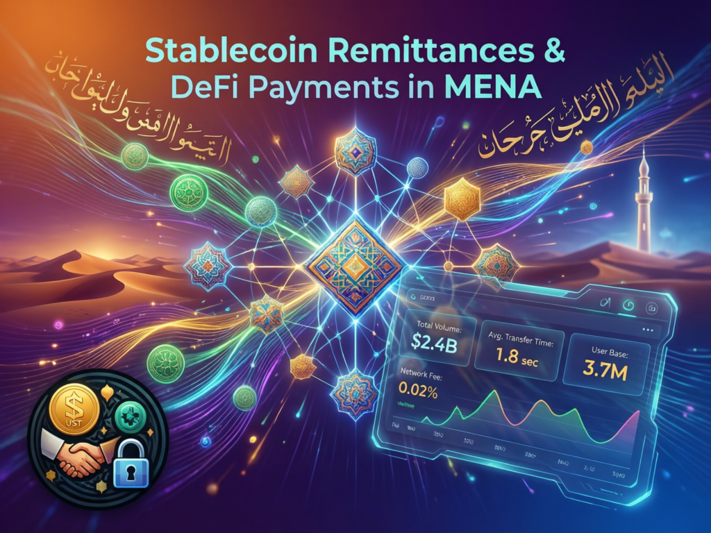 DeFi stablecoin remittances from US and Europe to MENA