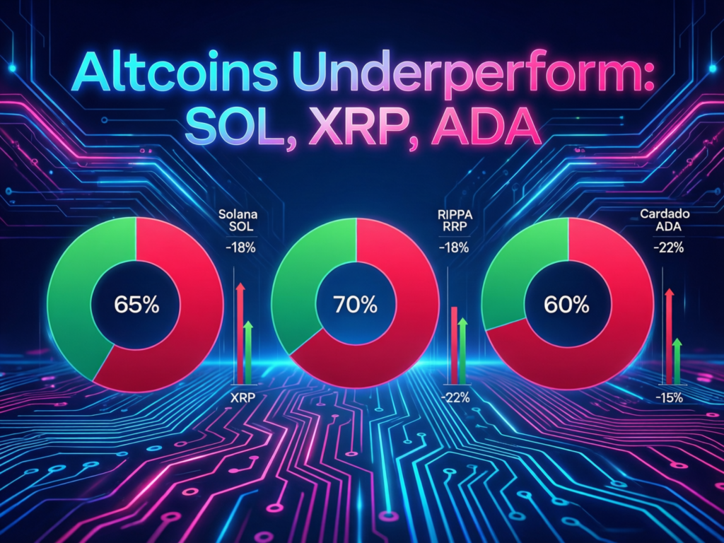 “Altcoins SOL XRP ADA underperforming versus bitcoin”