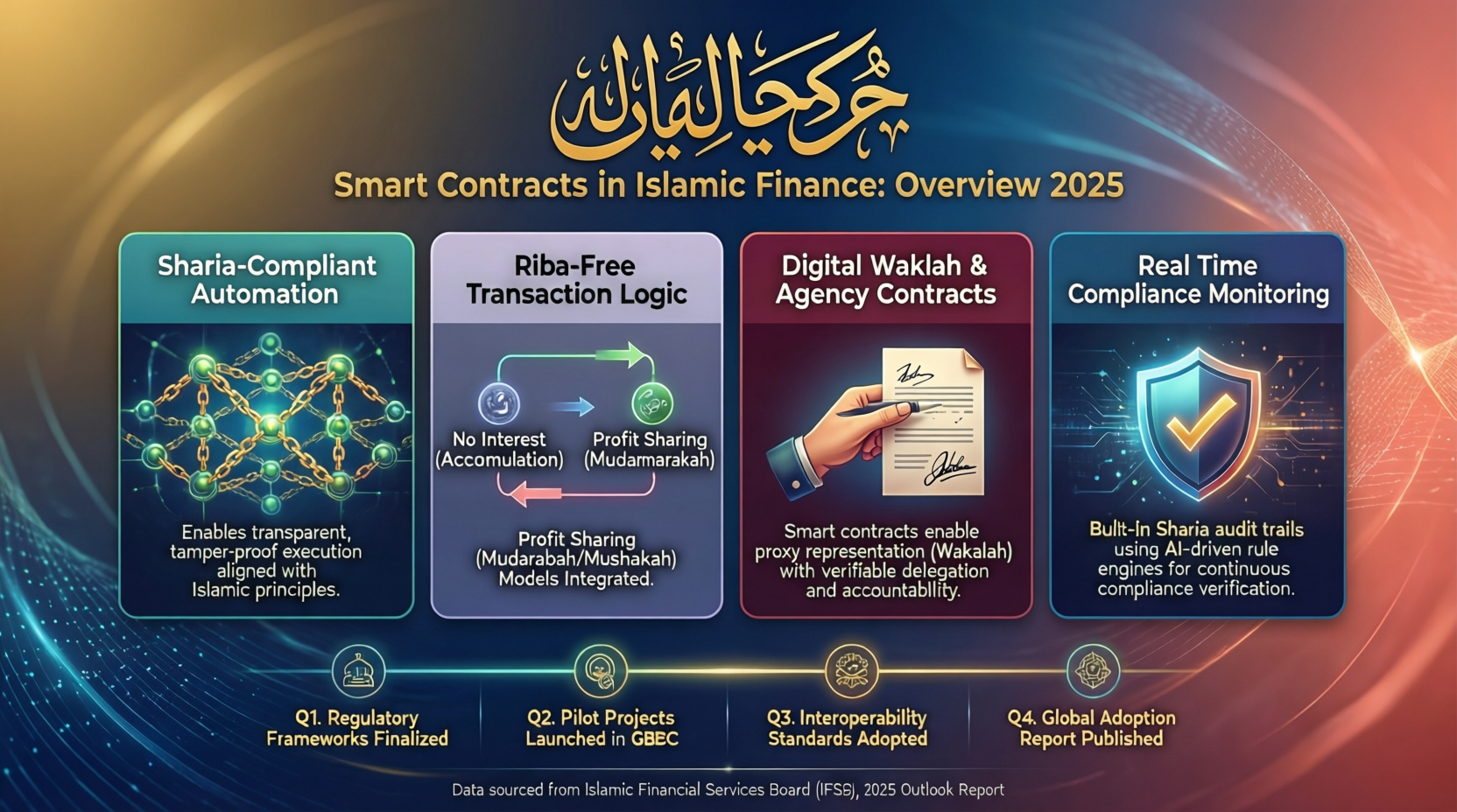 smart-contracts-in-islamic-finance-overview-2025.png Diagram explaining smart contracts in Islamic finance for banks and fintechs