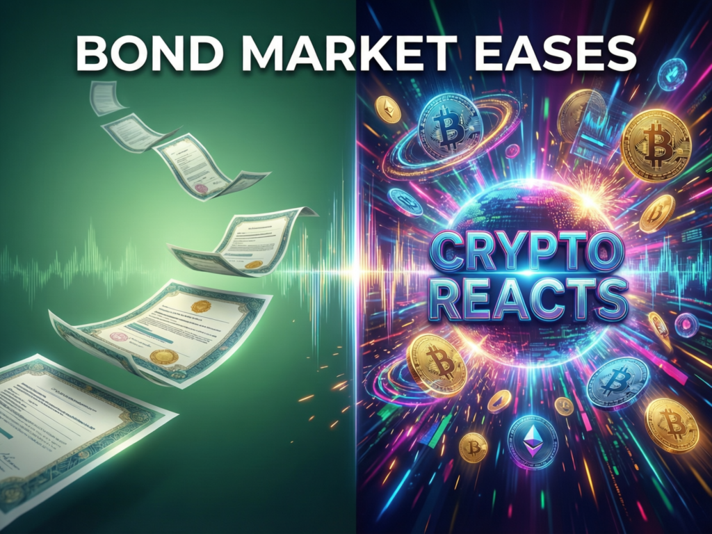 Bond yields ease as cryptocurrencies stabilize