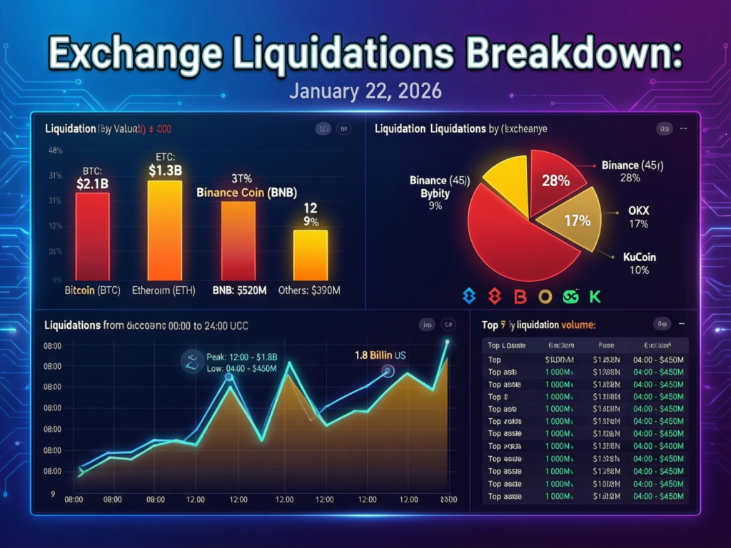 Bitcoin volatility sparks split liquidation across crypto exchanges 3 “Breakdown of 24-hour crypto liquidations by exchange”