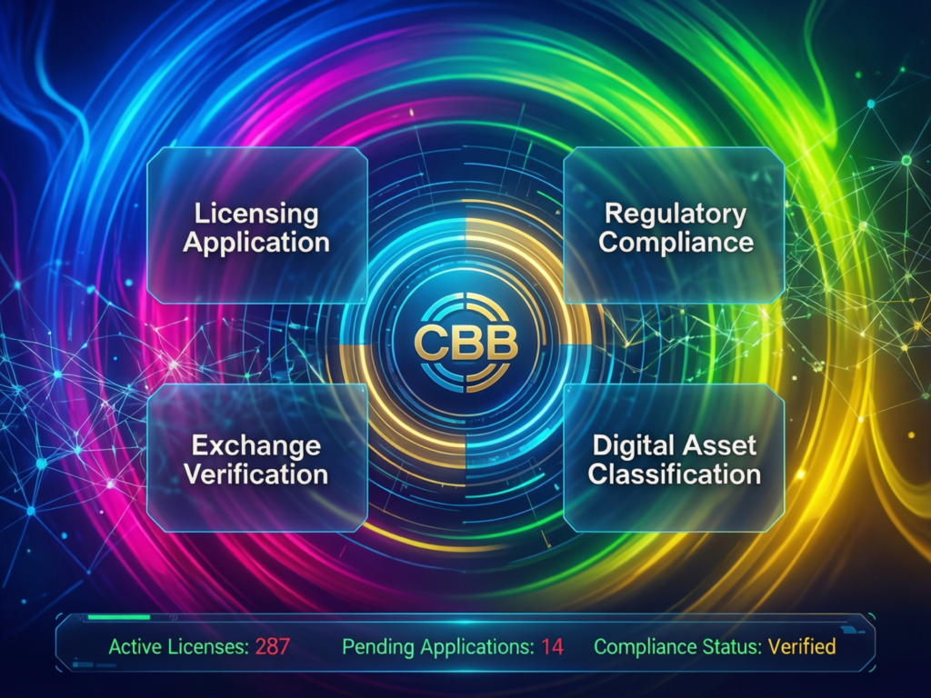 Illustration of CBB crypto-asset licensing framework in Bahrain for global exchanges