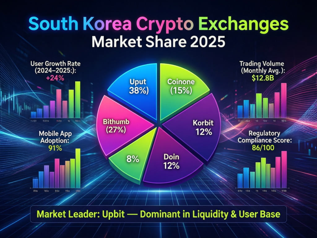 Coinbase rumored as Coinone explores stake sale, Com2uS may join 2 Market share overview of South Korean crypto exchanges in 2025