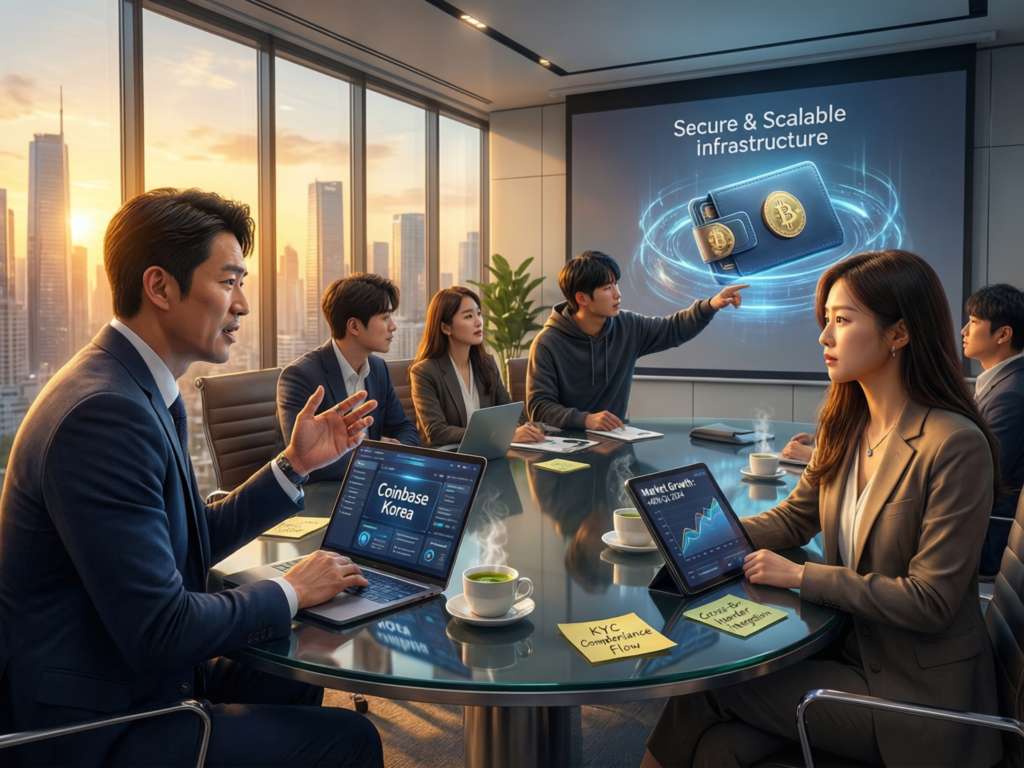 Coinbase rumored as Coinone explores stake sale, Com2uS may join 3 Coinbase executives meeting Korean counterparts in Seoul