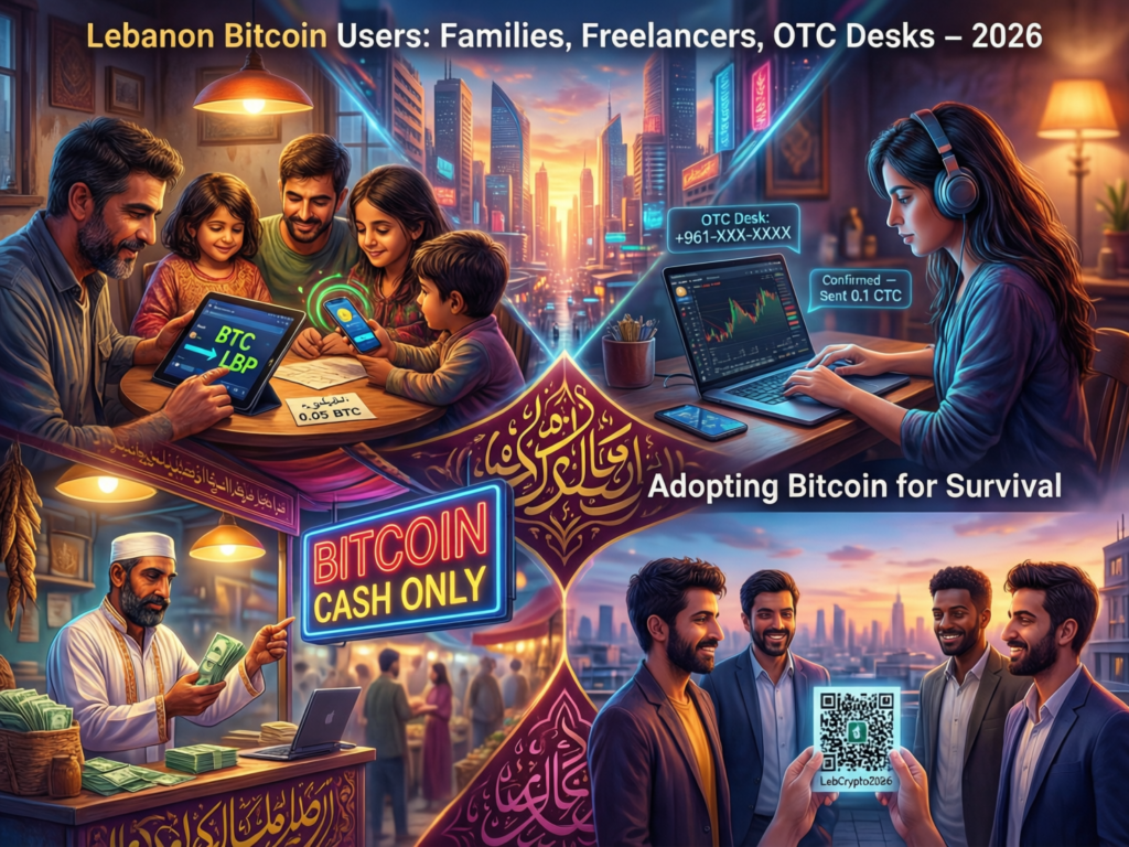 Lebanese freelancers and families using bitcoin and OTC desks during the economic crisis