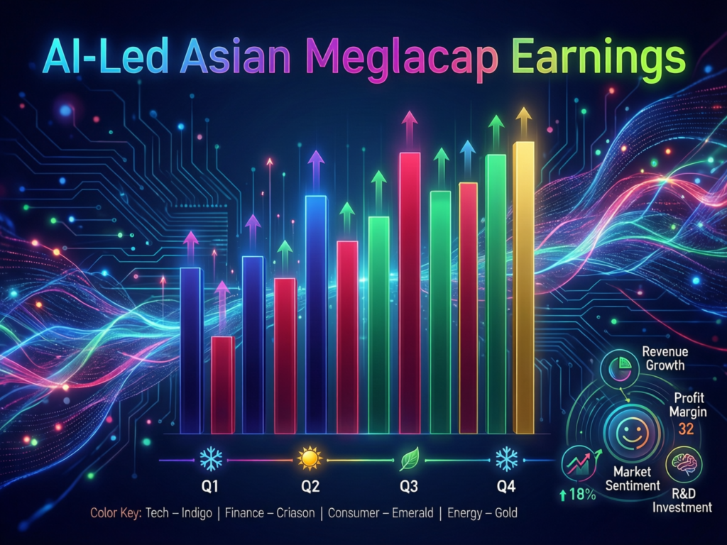“Asian equities led by technology shares ahead of megacap earnings”