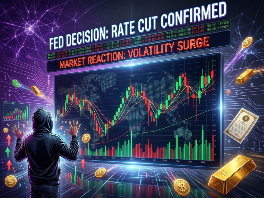 As gold nears $5,600, bitcoin dips toward $88,000 3 Traders monitor markets after Fed rate decision