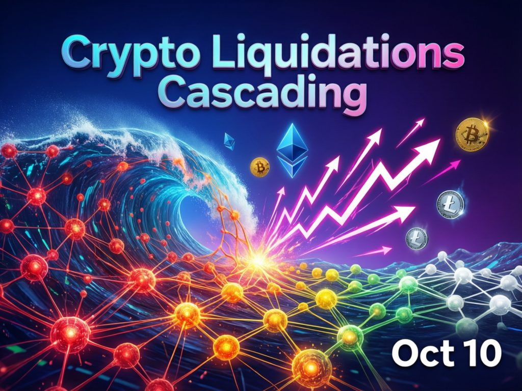Timeline of cascading liquidations across major crypto markets