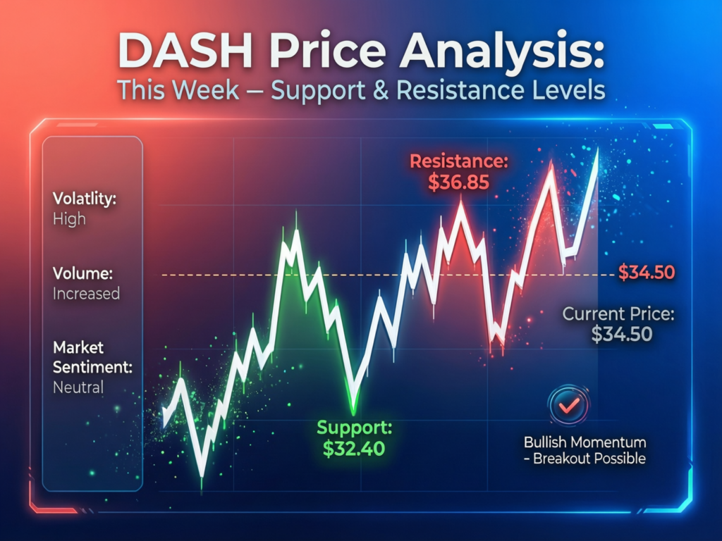 “Dash (DASH) price analysis this week highlighting support near 46 dollars and resistance around 52 to 65 dollars”