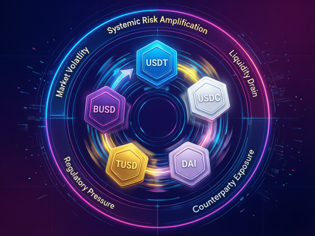 “Flow diagram of traders rotating into stablecoins in selloffs”