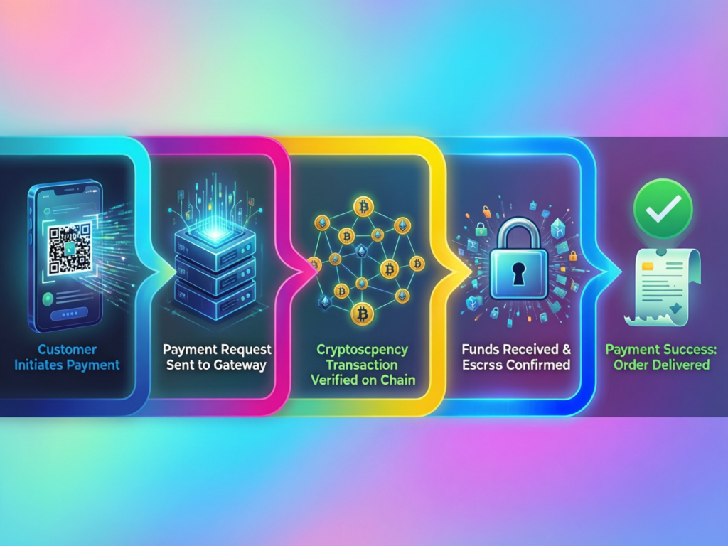 Middle East e-commerce bitcoin: where and how to pay 4 Crypto payment gateway integration workflow for Middle East ecommerce