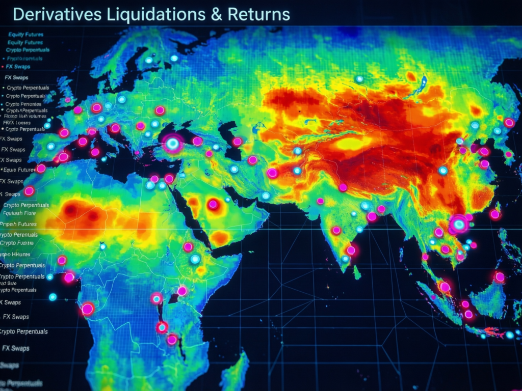 “Map of crypto derivatives liquidations after weekend rout”