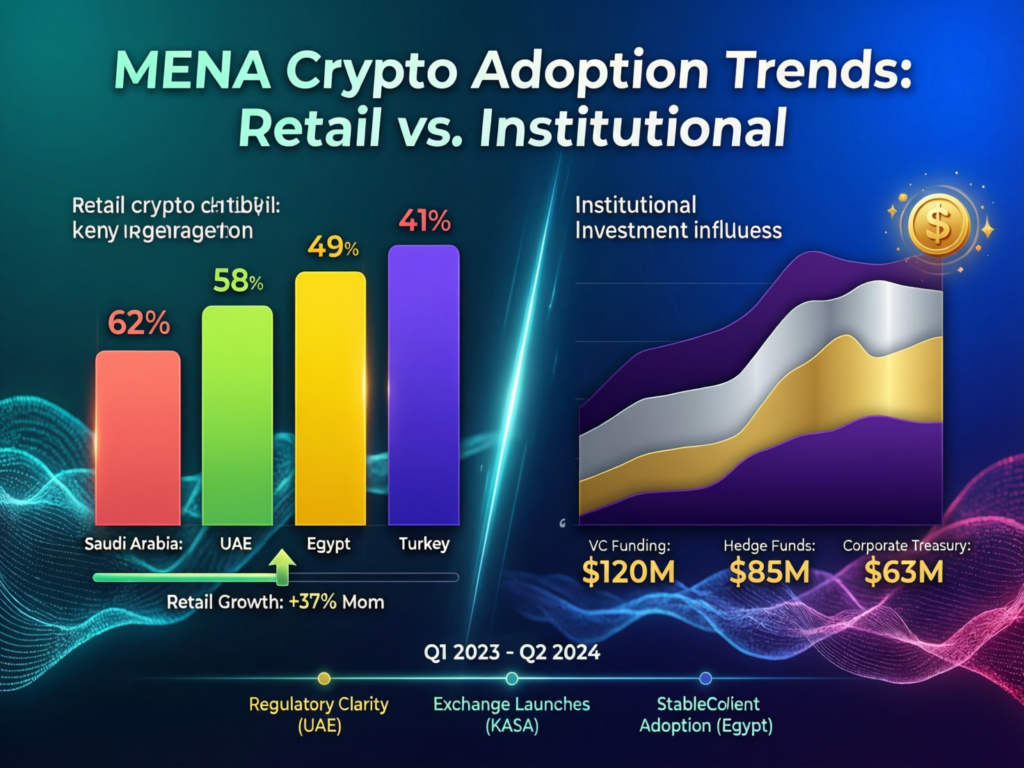 Future of Crypto in the Middle East: MENA Investor Guide 2 MENA crypto adoption trends from retail traders to institutional investors