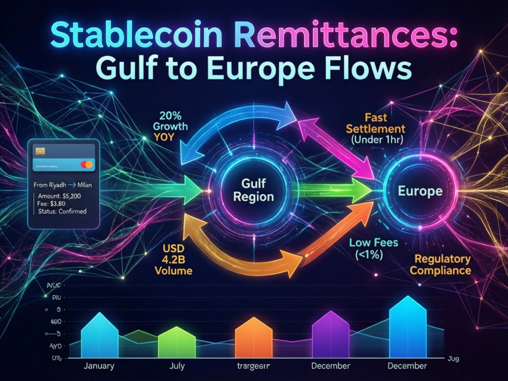 Future of Crypto in the Middle East: MENA Investor Guide 4 Stablecoin remittance flows between Gulf countries and Europe