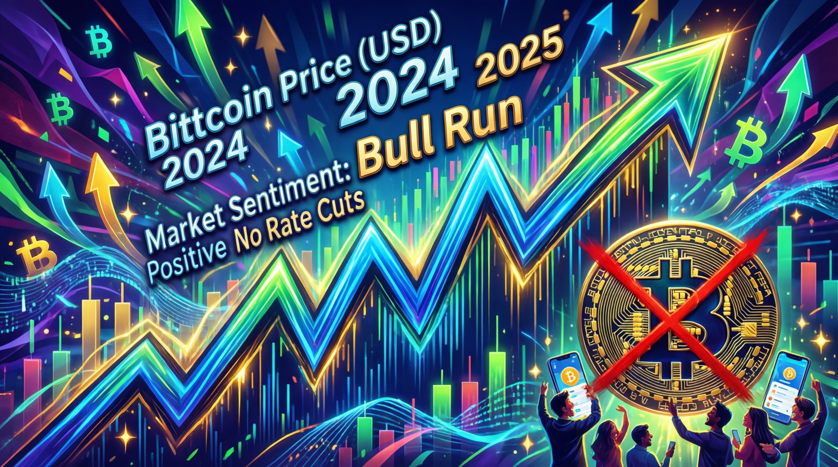 “Bitcoin bull market without rate cuts” headline graphic