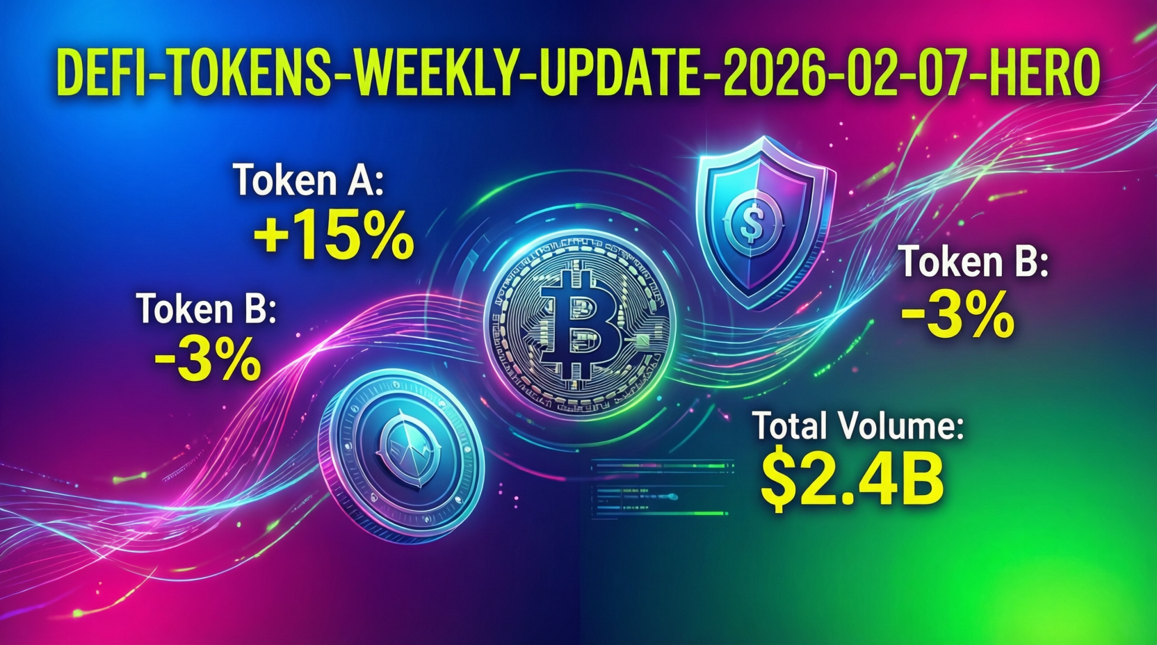 “DeFi tokens weekly update 7 Feb 2026 showing TVL and market cap trends in a digital dashboard style”