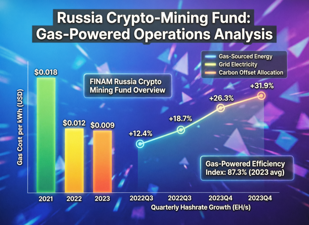 Industrial crypto mining infrastructure linked to a regulated Russian investment fund