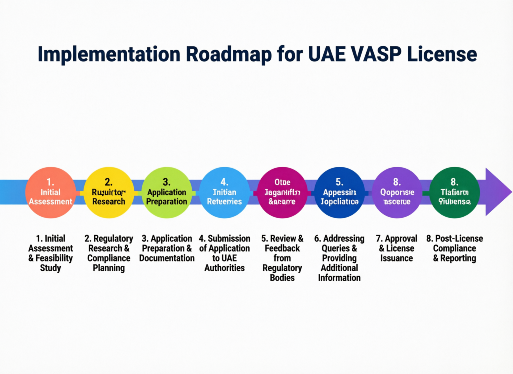 VARA vs ADGM vs SCA UAE: Guide for US & EU Firms 5 Implementation roadmap for choosing a VARA vs ADGM vs SCA UAE VASP licence