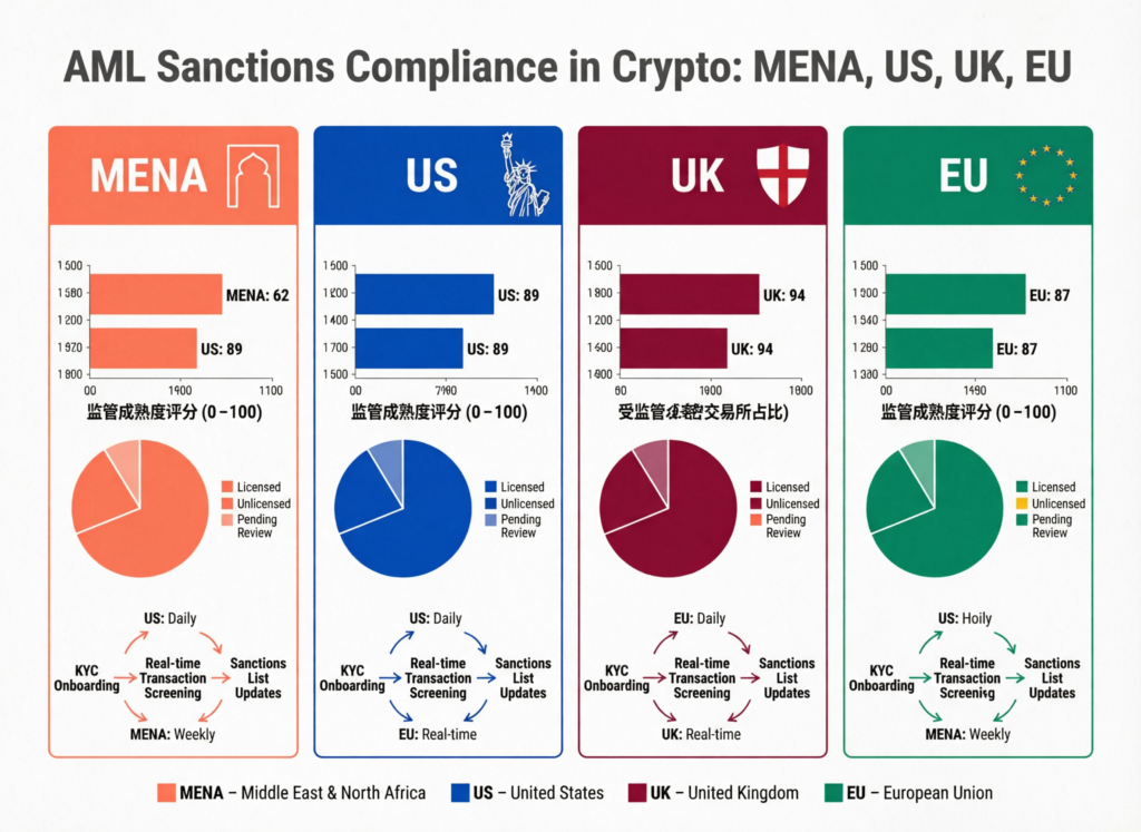 Legal Risks of Cryptocurrency in Arab Countries for US & EU 4 AML, sanctions and tax compliance checklist for US, UK and EU investors using MENA crypto platforms