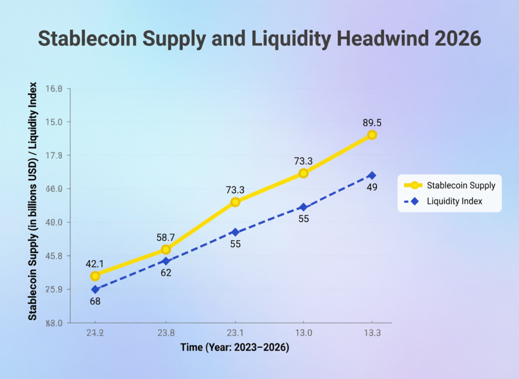 Bitcoin touches $70,000, then fades as ether and solana lead risk-on rebound 3 Stablecoin supply trends as a liquidity indicator for crypto markets