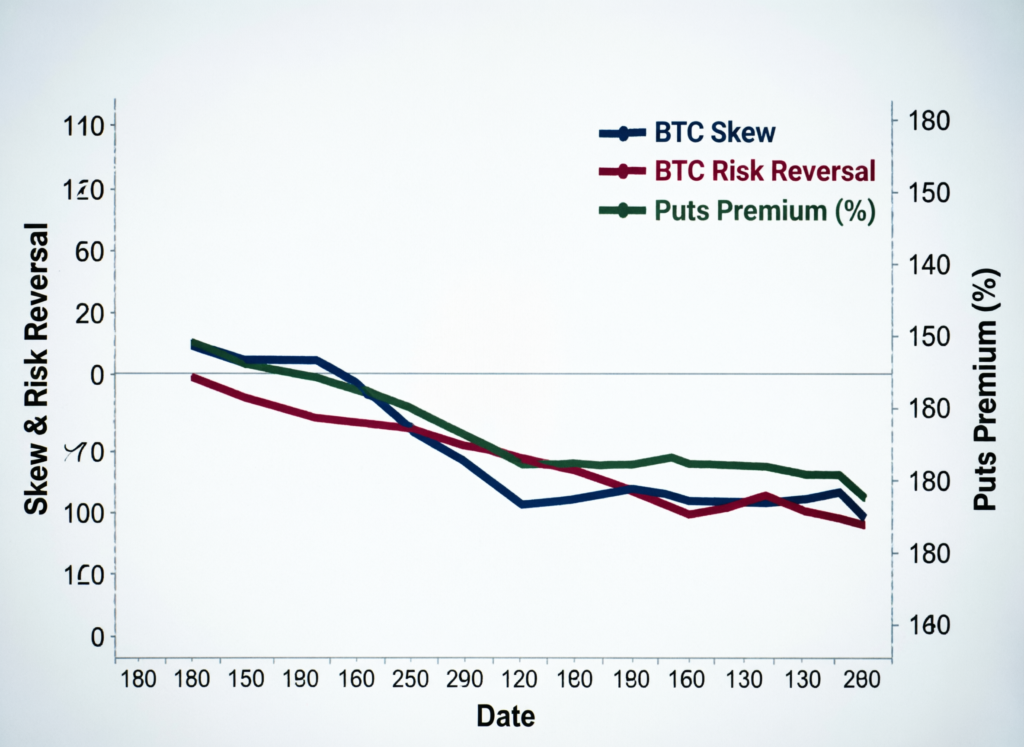 Bitcoin 60000 put options hedging jumps as ETFs, corporates seek downside cover 3 Options skew showing puts priced richer than calls during volatile bitcoin trading