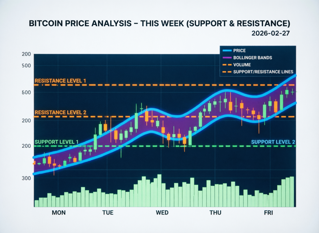 Bitcoin (BTC) Weekly Update Price Analysis This Week as ETFs Flip Back to Inflows (27 Feb 2026) 2 “Bitcoin price analysis this week highlighting support near 62k and resistance near 70k.”