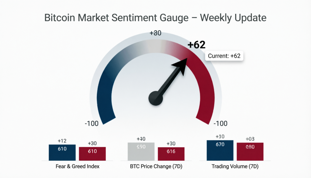 Bitcoin (BTC) Weekly Update Price Analysis This Week as ETFs Flip Back to Inflows (27 Feb 2026) 4 “Stylized gauge showing neutral to cautiously bullish sentiment for Bitcoin weekly update.”