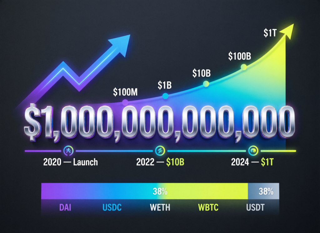 Aave reaches $1 trillion in cumulative lending volume milestone