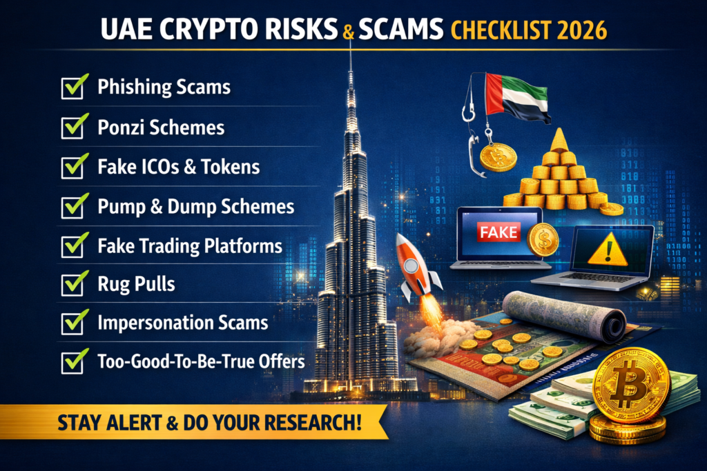 How to Buy Bitcoin in UAE Safely (Guide) 5 Checklist of common crypto risks and scams for people buying Bitcoin in UAE