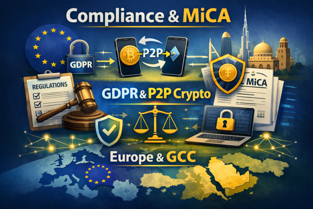 P2P Crypto Trading in the Middle East: Safe & Fast 4 Compliance overview for P2P crypto trading between Europe and GCC under MiCA and GDPR
