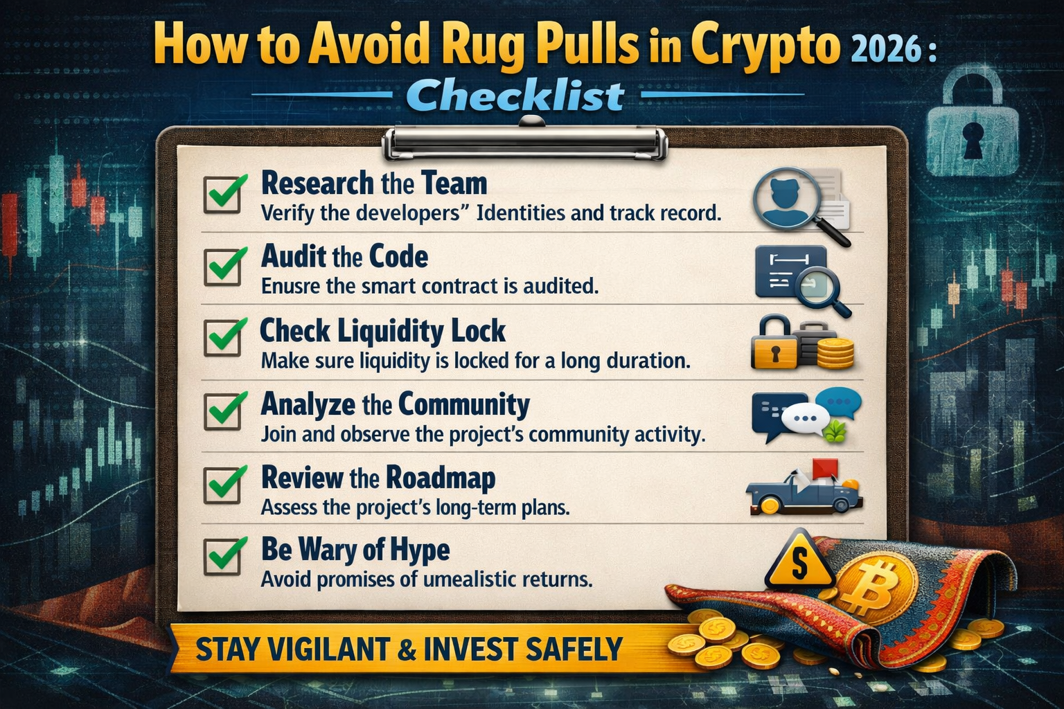How to avoid rug pulls in crypto with a pre-buy checklist