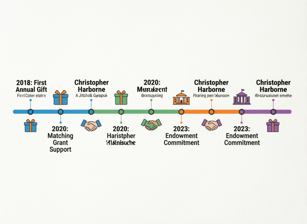 Timeline chart illustrating Reform UK quarterly donations in 2025