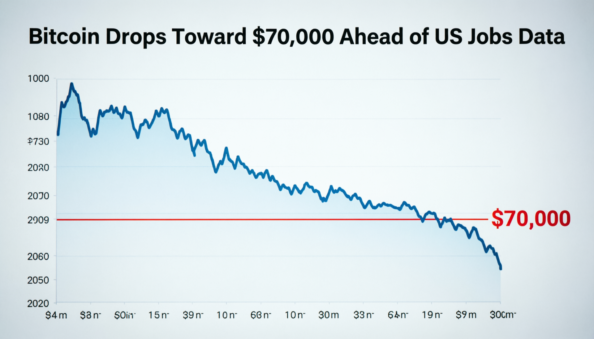 Bitcoin drops toward $70,000 ahead of U.S. jobs data on March 6, 2026