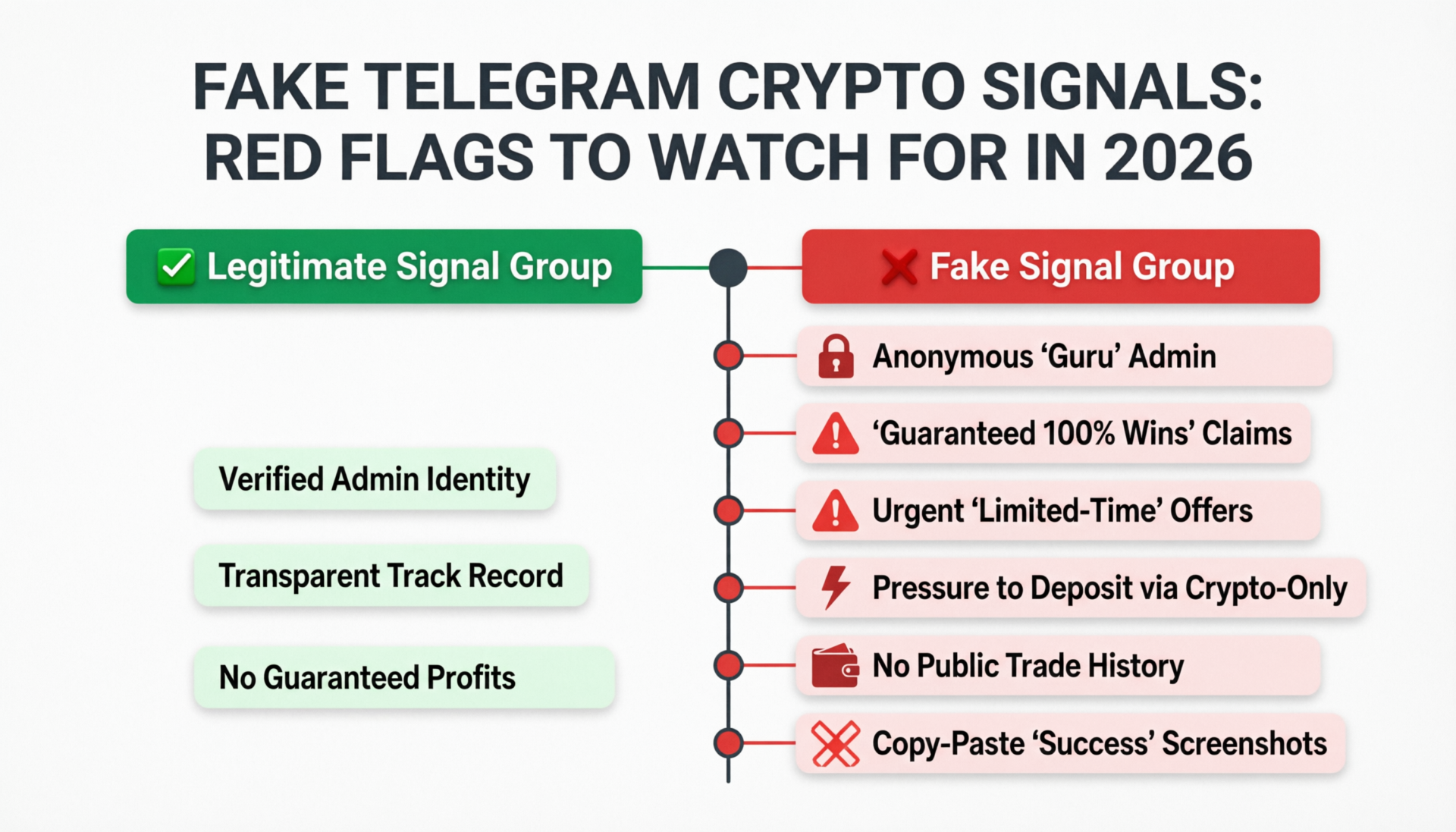 Fake Telegram crypto signals red flags checklist for USA UK Germany and Europe