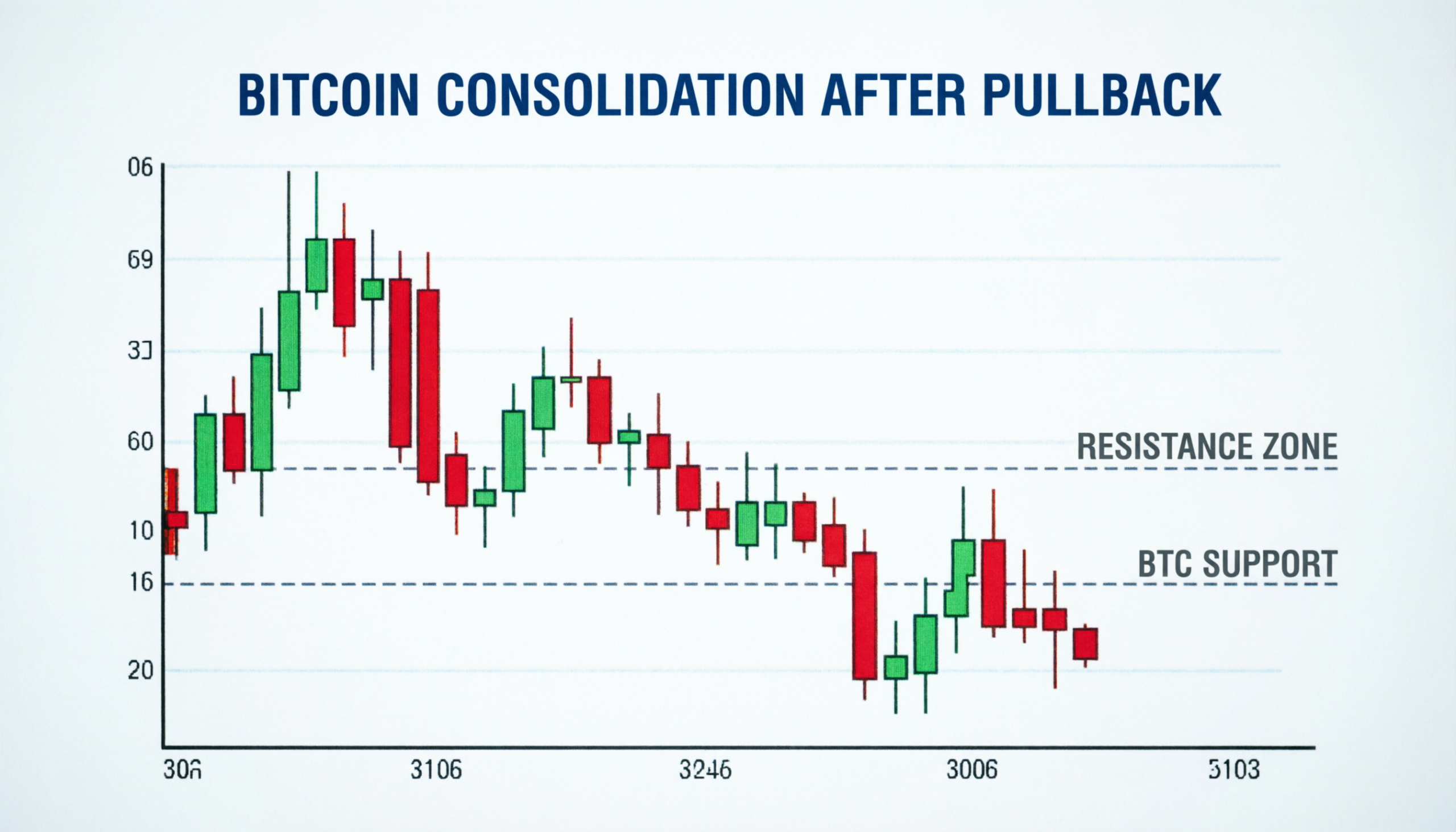 Bitcoin consolidation after pullback as BTC tests support near $72,000 to $74,000