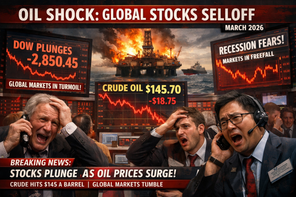 Oil shock and falling global stock indexes in March 2026