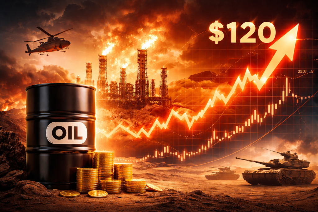 Brent crude price jump during Middle East shipping attacks in March 2026