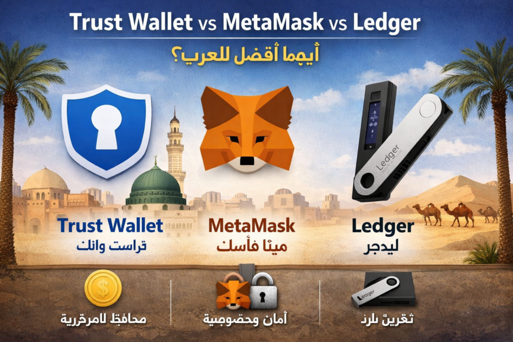 Trust Wallet vs MetaMask vs Ledger for Arabs by use case