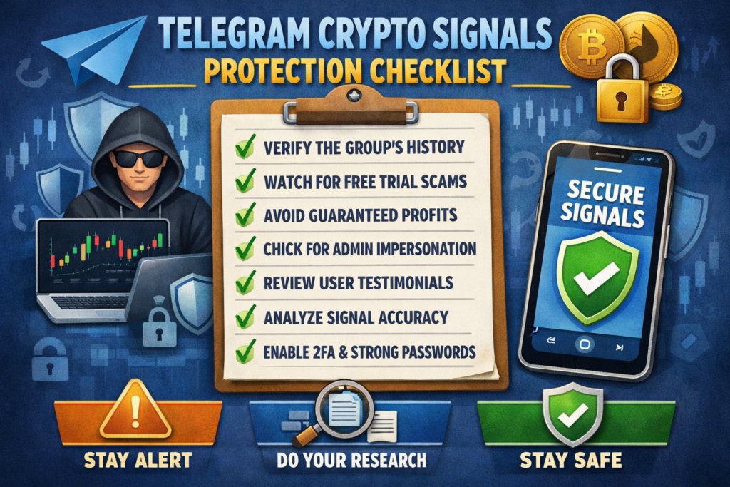 Fake Telegram crypto signals protection checklist before paying