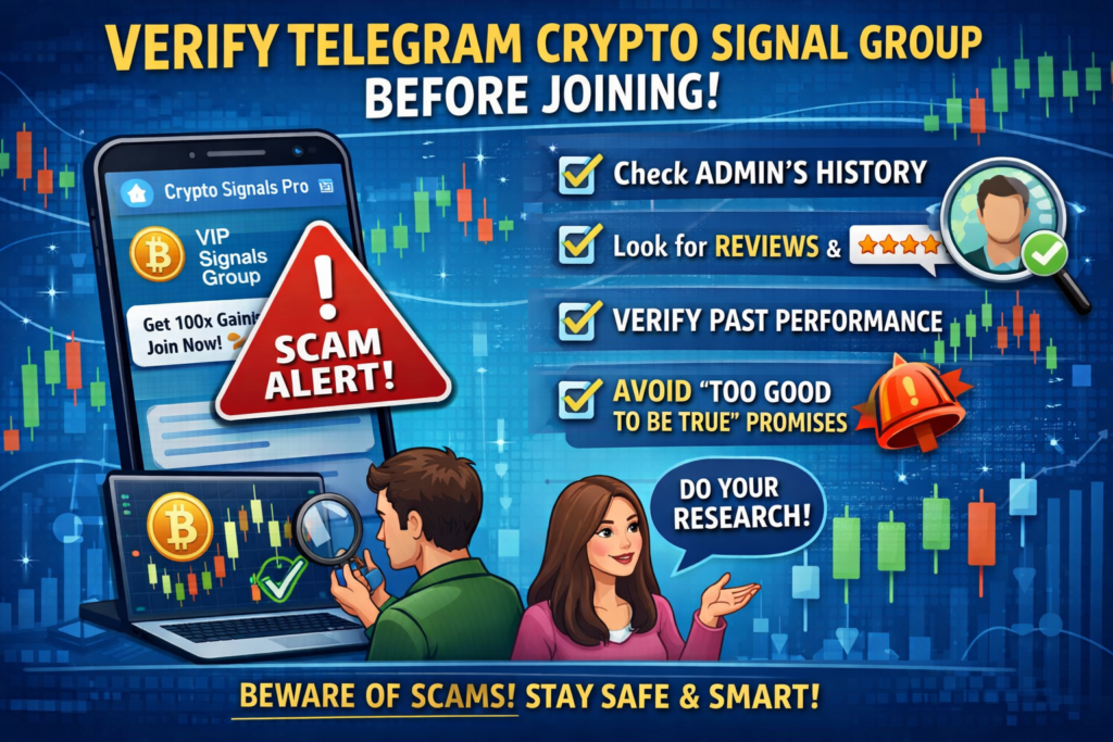 How to verify fake Telegram crypto signals before joining a group