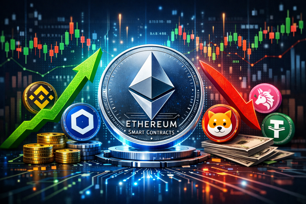 Ether and smart-contract token market performance during the latest crypto rally