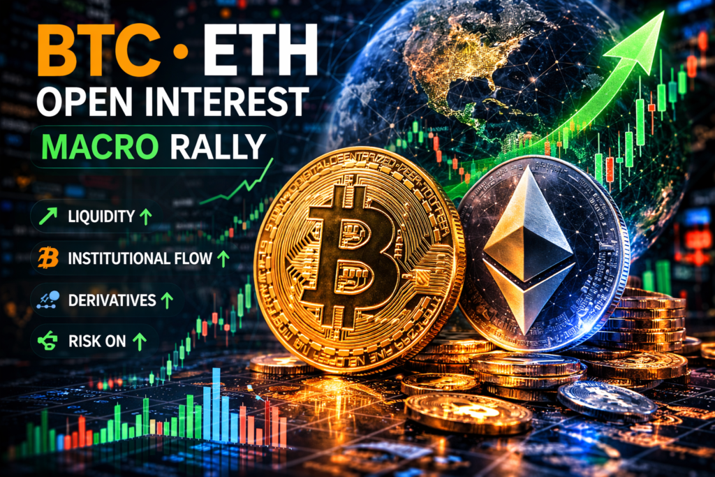 Bitcoin and ether open interest rise during a broader macro relief rally